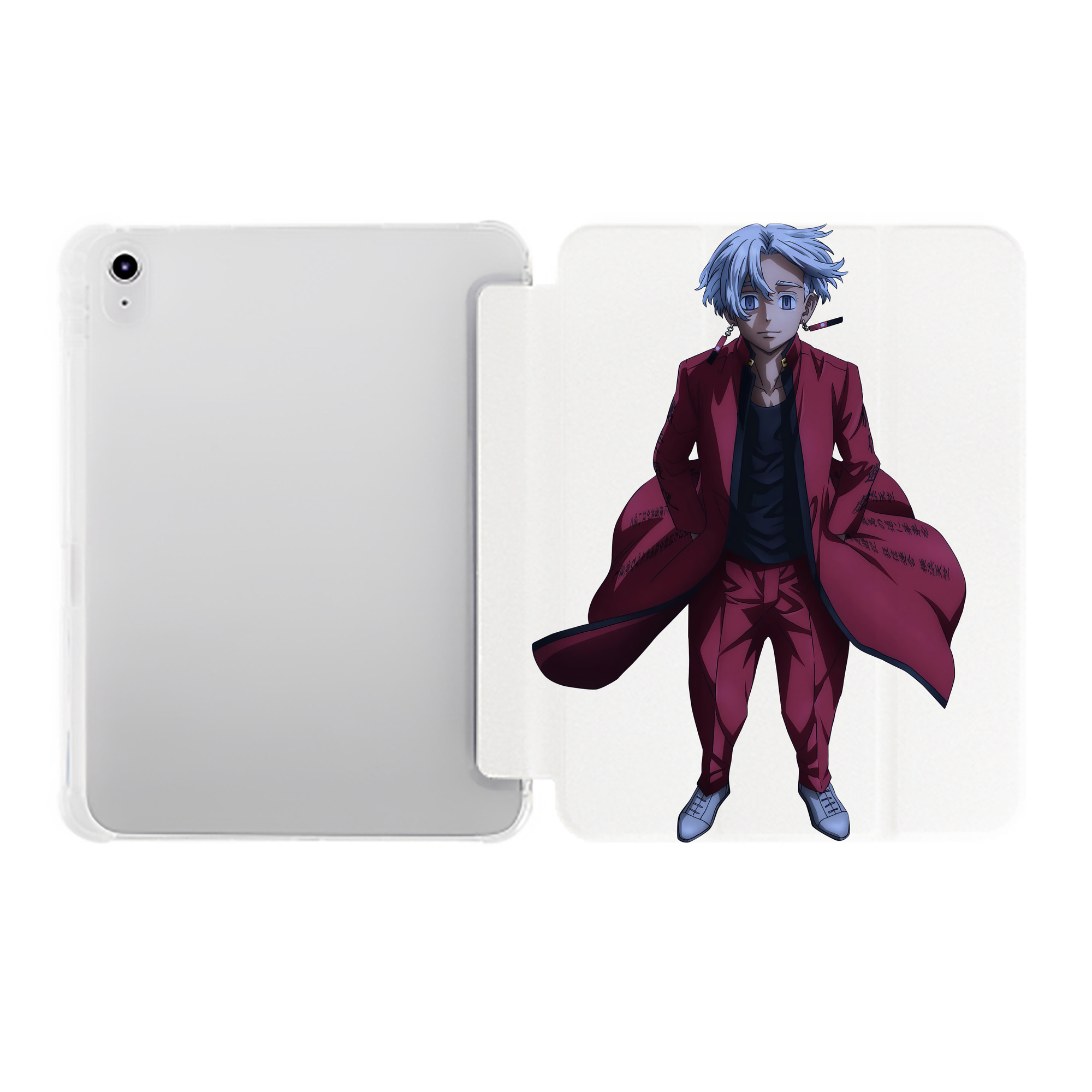 （画像用） 東京リベンジャーズ Tokyo Revengers IPad ケース ペン収納付き 三つ折りスタンド PUレザー×シリコン 対応機種9.5/10.5/10.9インチ
